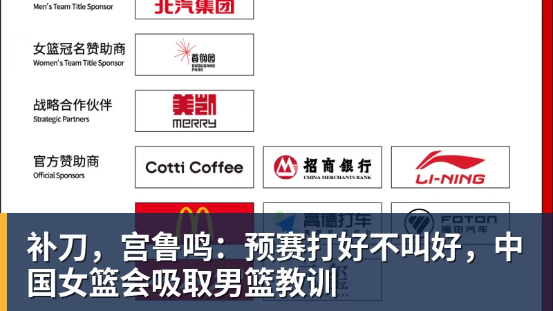 补刀，宫鲁鸣：预赛打好不叫好，中国女篮会吸取男篮教训